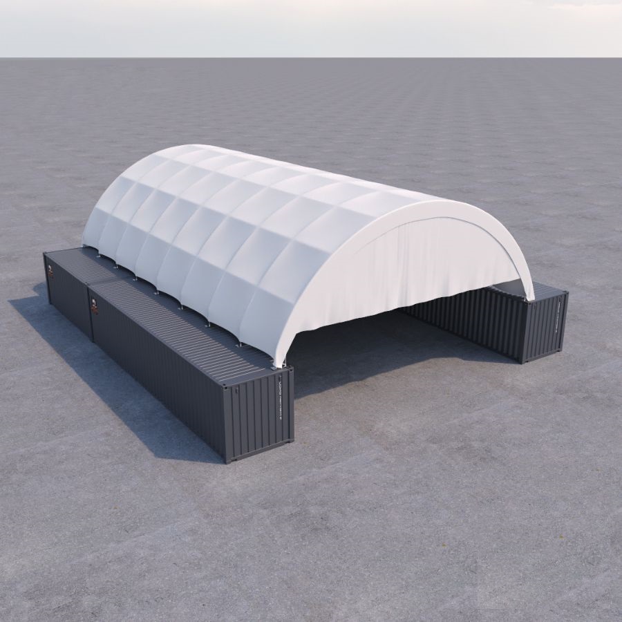 40&rsquo; x 60&rsquo; Container Shelter - Port Shipping Containers