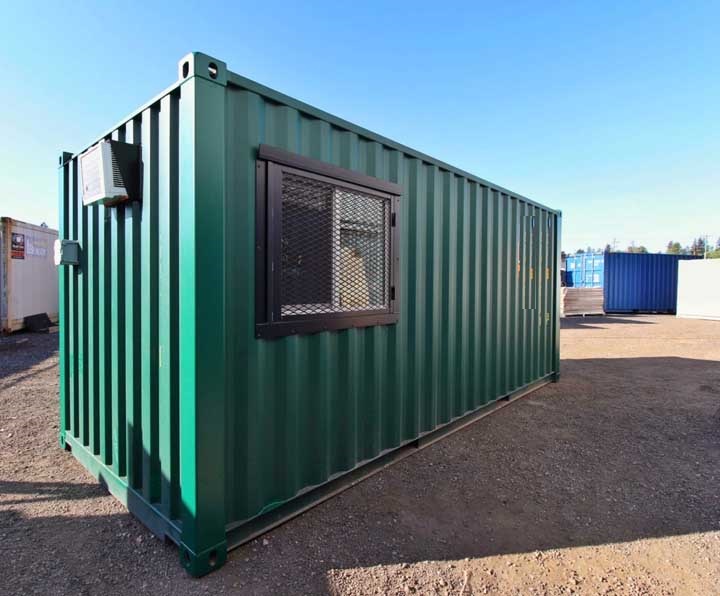 7&prime; Office Container + Storage Locker - Port Shipping Containers