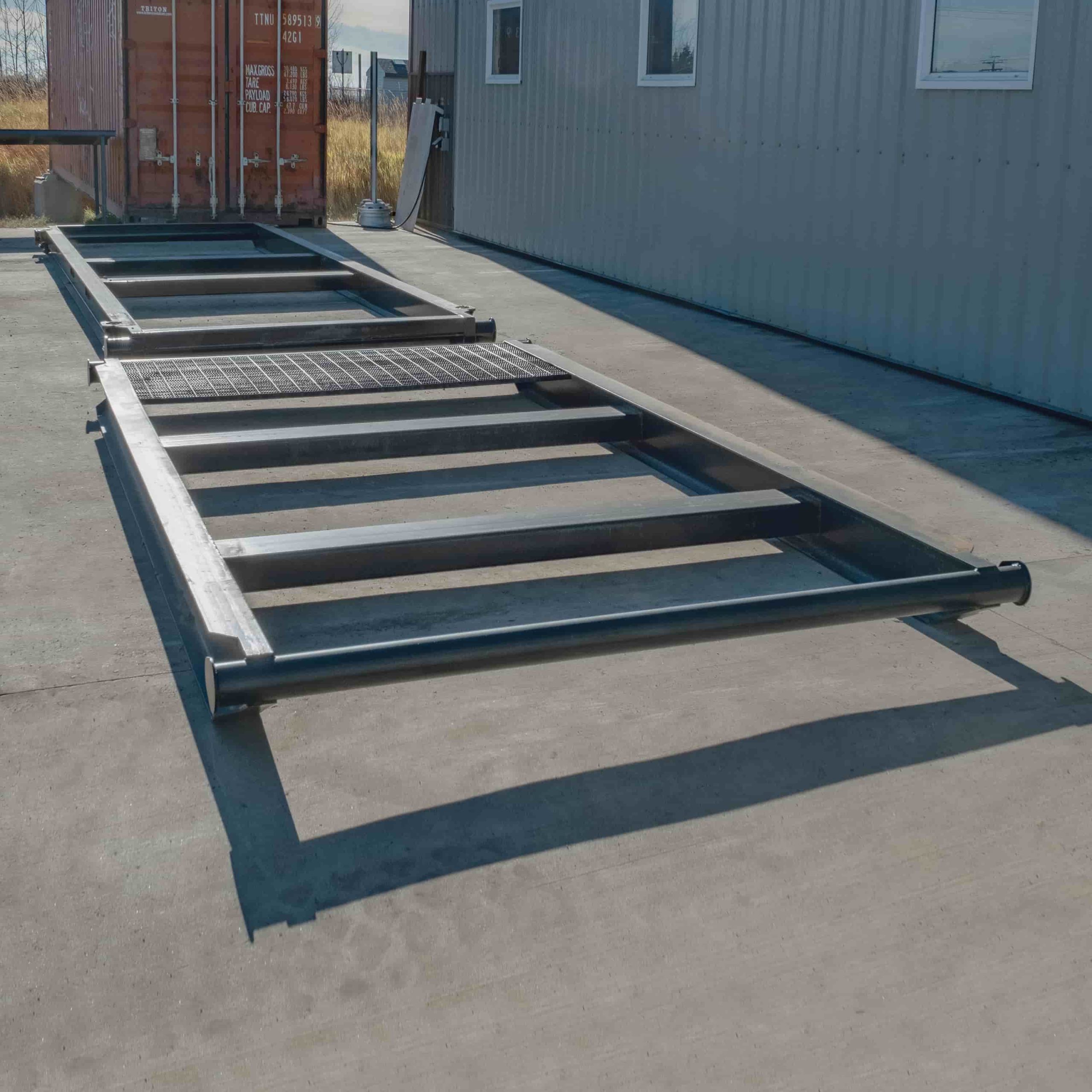 10&rsquo; Grated &ldquo;Weld On&rdquo; Skid - Port Shipping Containers