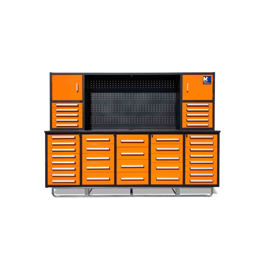 M&B | 10&rsquo; Workbench Cabinet with 40 Drawers - Port Shipping Containers