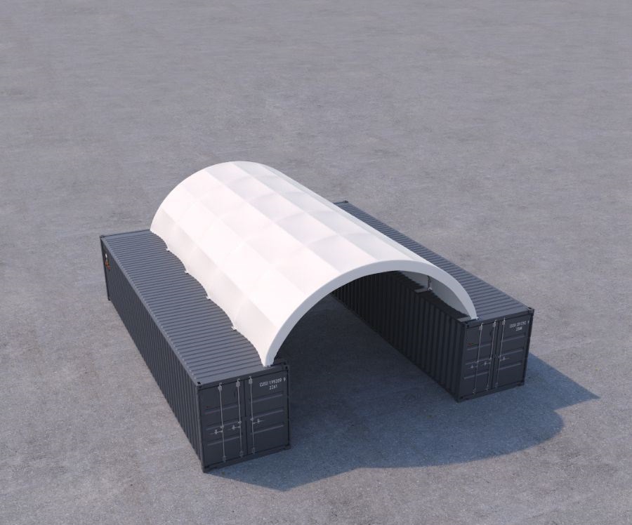 20&prime; x 40&prime; Fabric Container Shelter - Port Shipping Containers