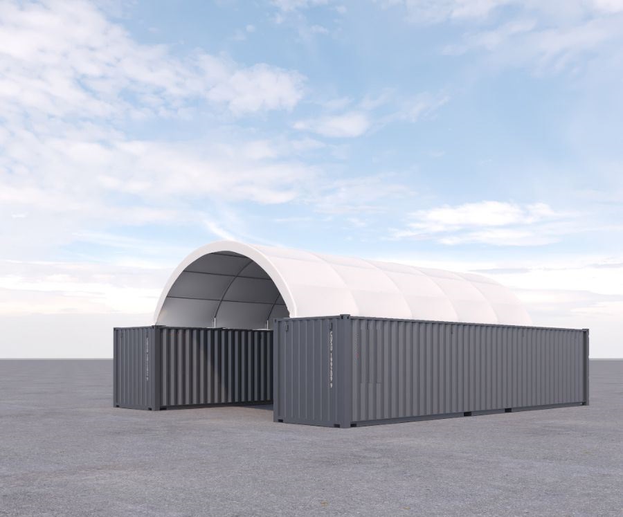 20&prime; x 40&prime; Fabric Container Shelter - Port Shipping Containers