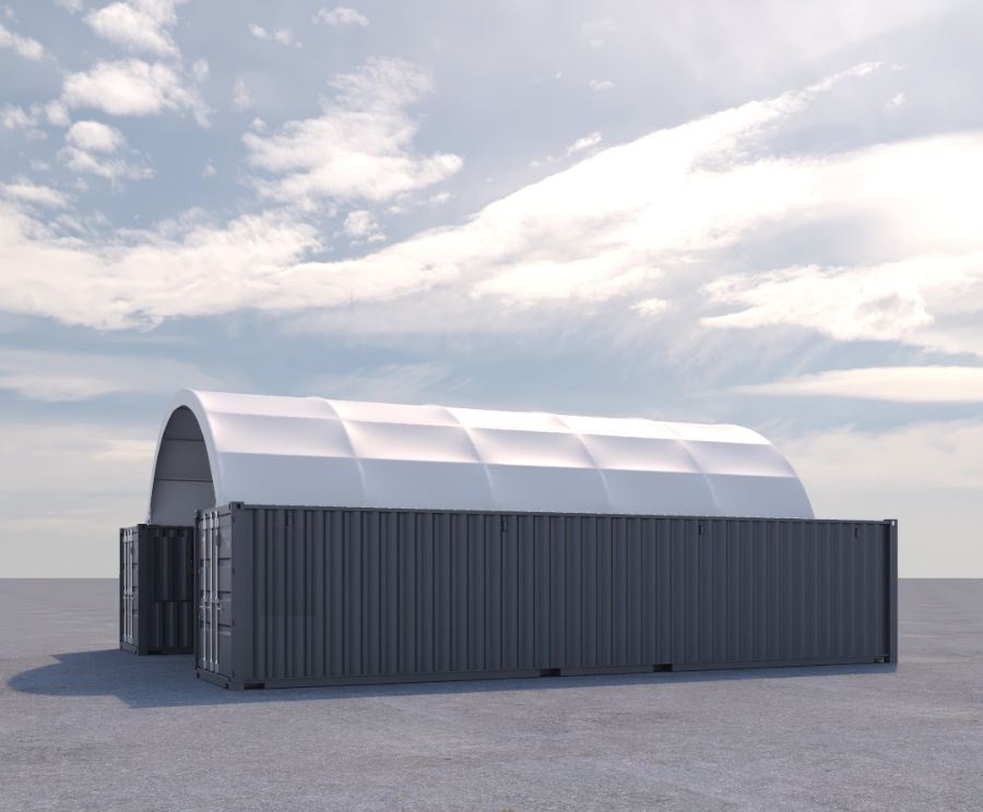 20&prime; x 40&prime; Fabric Container Shelter - Port Shipping Containers