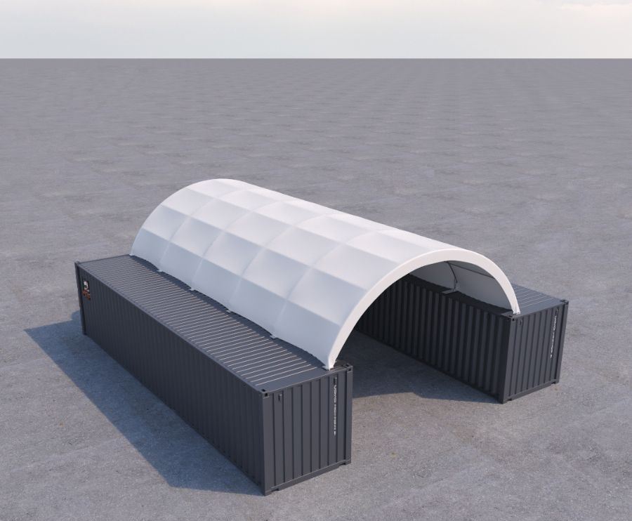 20&prime; x 40&prime; Fabric Container Shelter - Port Shipping Containers