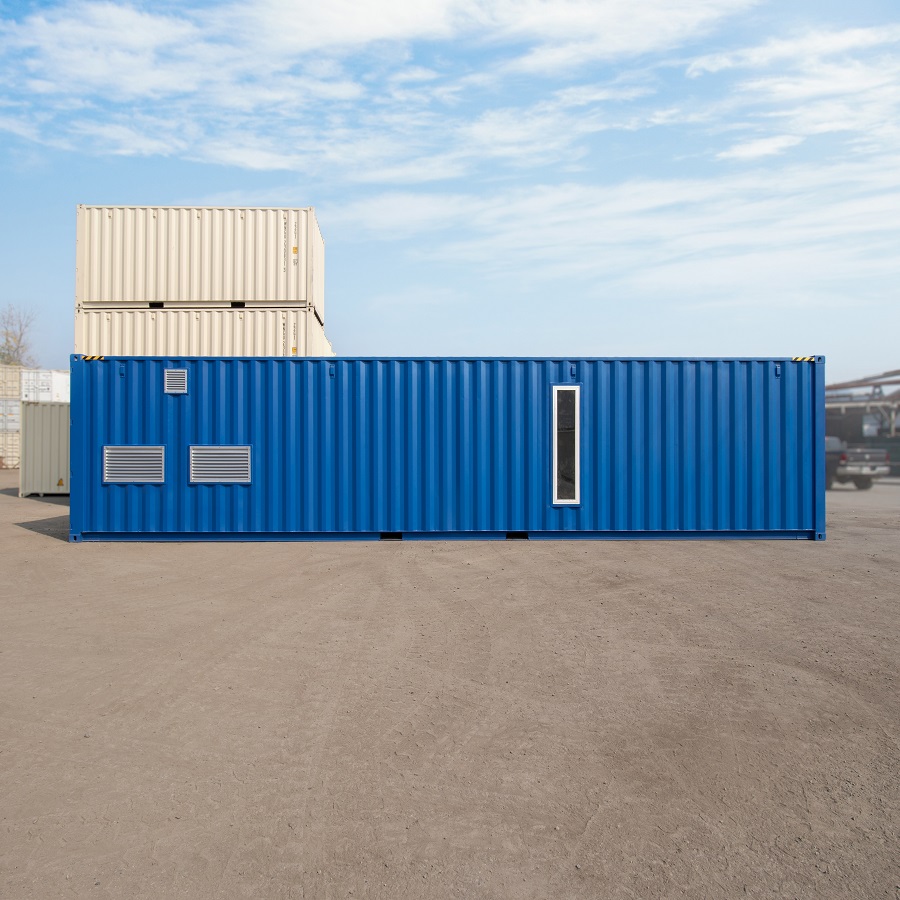 40&rsquo; Custom Equipment Housing Unit - Port Shipping Containers