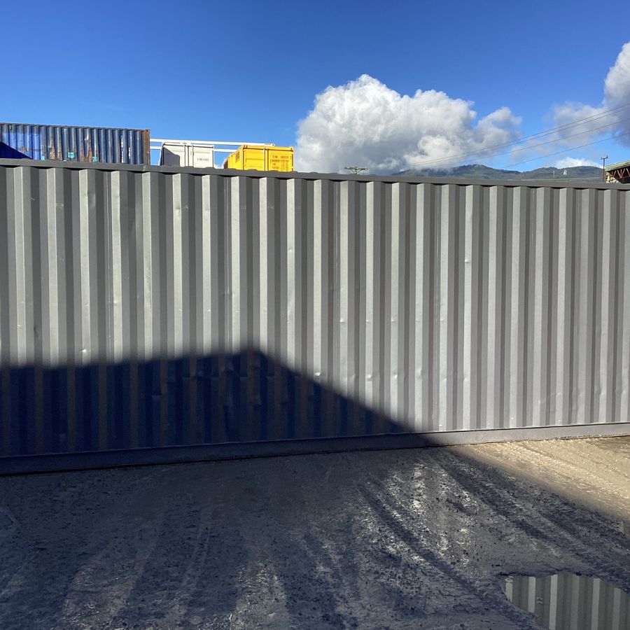25&rsquo;HC Used Shipping Container (Painted Slate Grey) - Port Shipping Containers