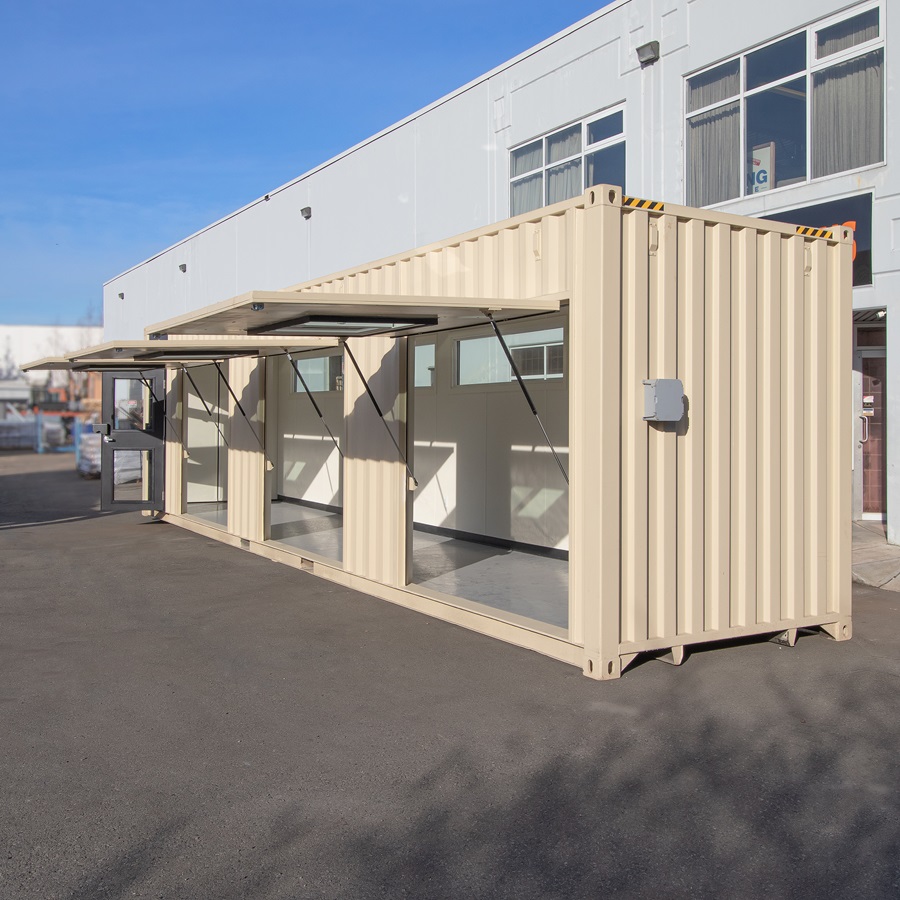 40&rsquo; Art Studio w/Flip up Doors - Port Shipping Containers