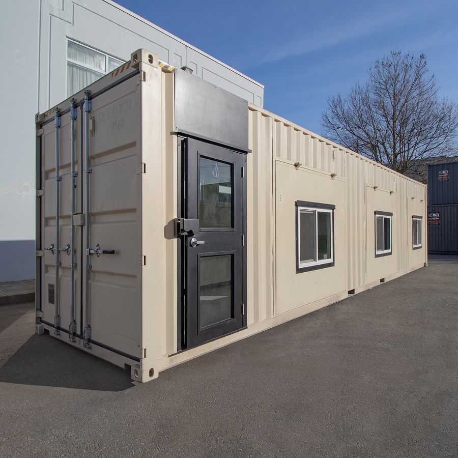 40&rsquo; Art Studio w/Flip up Doors - Port Shipping Containers